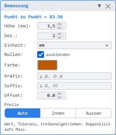 Bemaßungsattribute Ändern