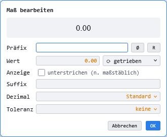 Mass bearbeiten