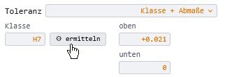 Mass Toleranz automatisch ermitteln