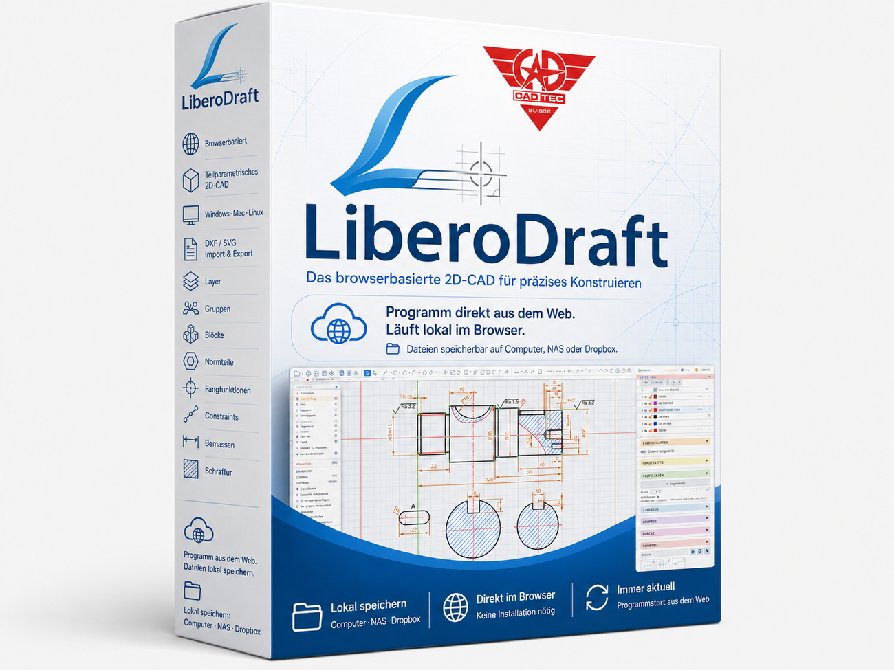 LiberoDraft Boxshot – browserbasiertes 2D-CAD